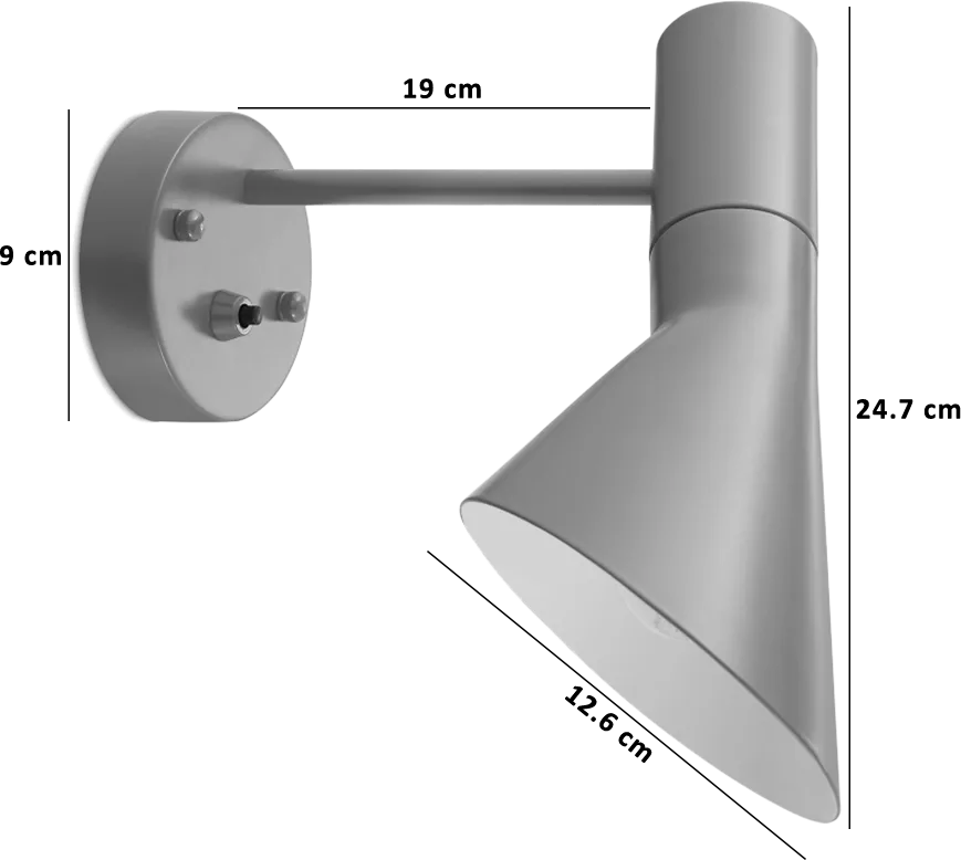 AJ Matte Black Metal Wall Sconce