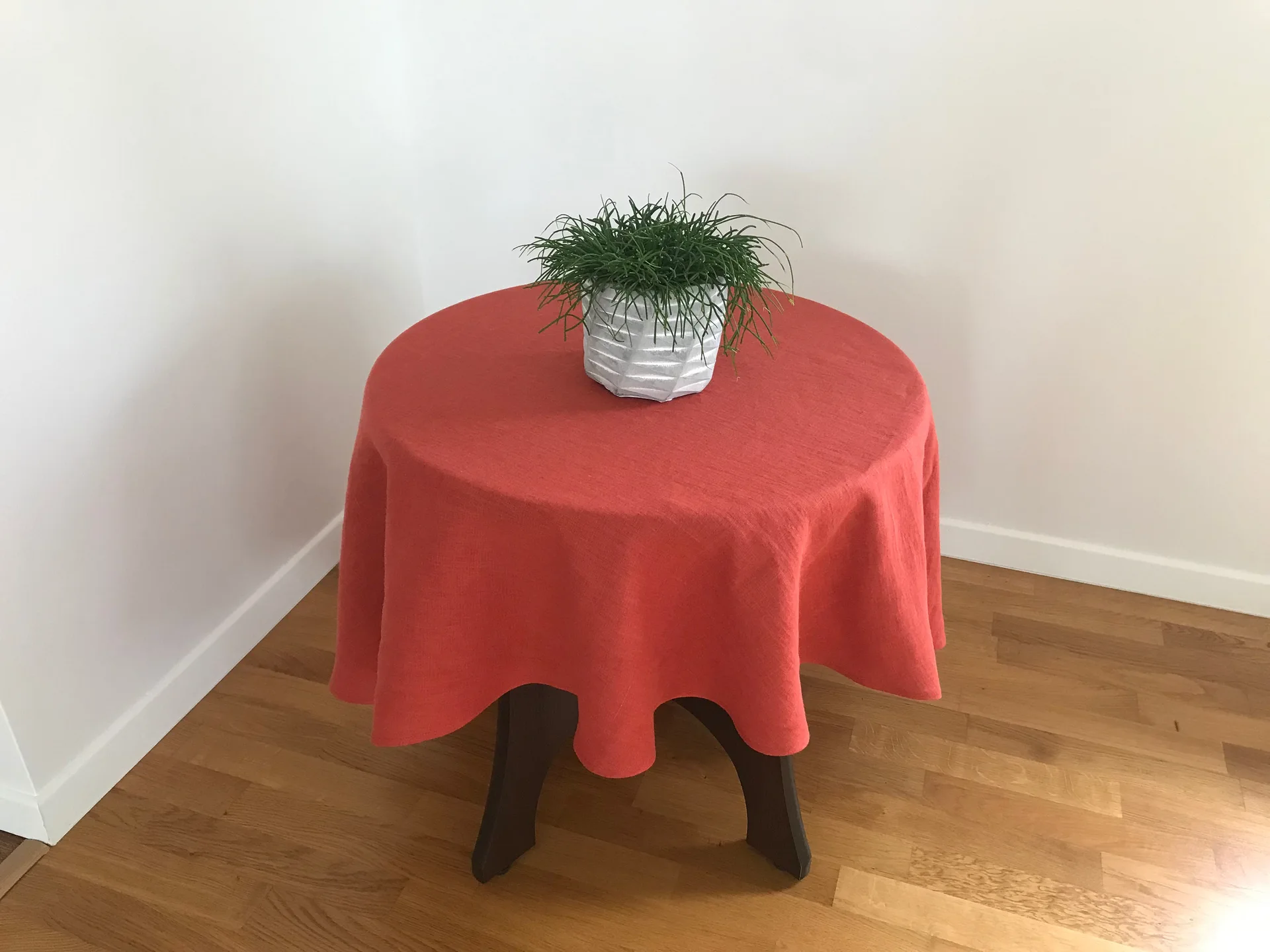 Round Table with Tablecloth