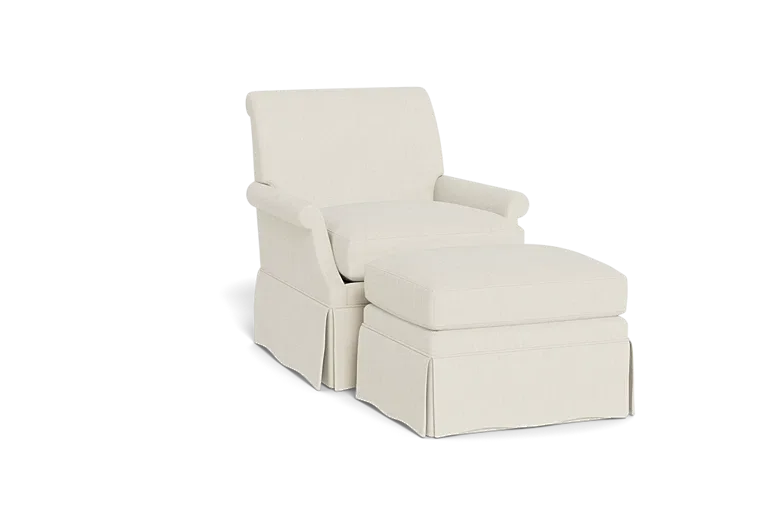 Origo Chair & Ottoman (Wave Skirt)
