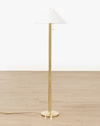 Townes Minimalist Brushed Gold Floor Lamp