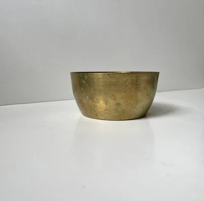 Vintage Patinated Brass Decorative Bowl