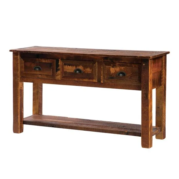 Rustic Wood Console Table