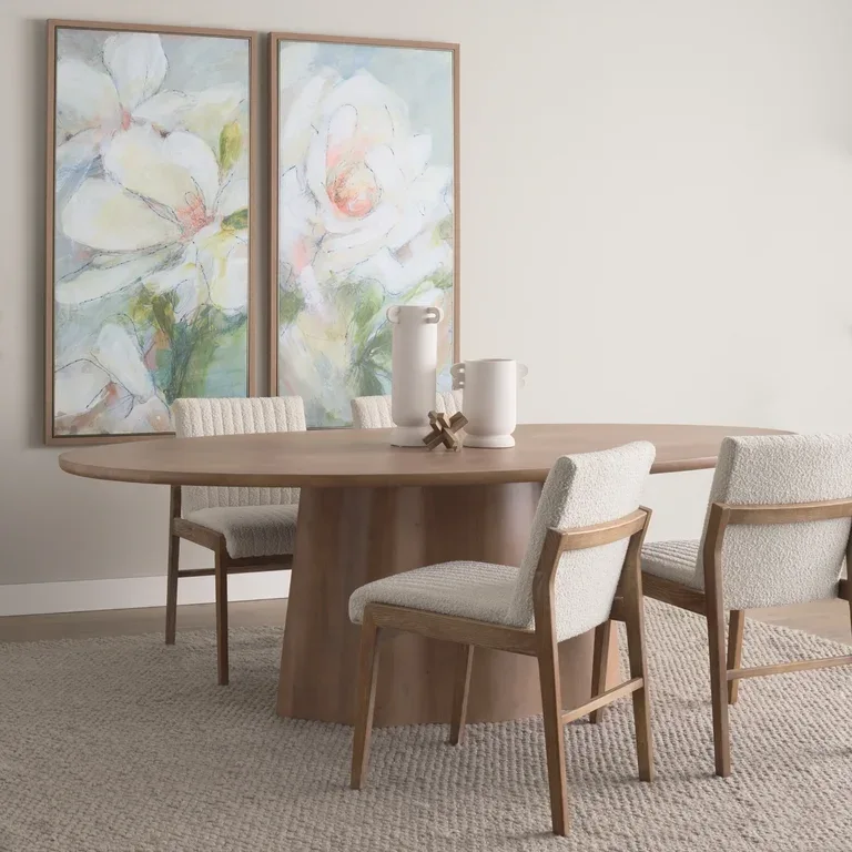 Jovani Solid Wood Oval Dining Table