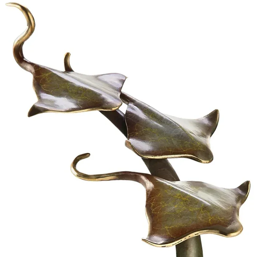 Golden Stingray Trio Sculpture– Nautical Luxuries