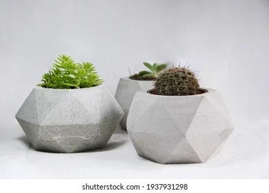 Geometric Concrete Planter