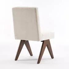 Cream Upholstered Slipper Chair
