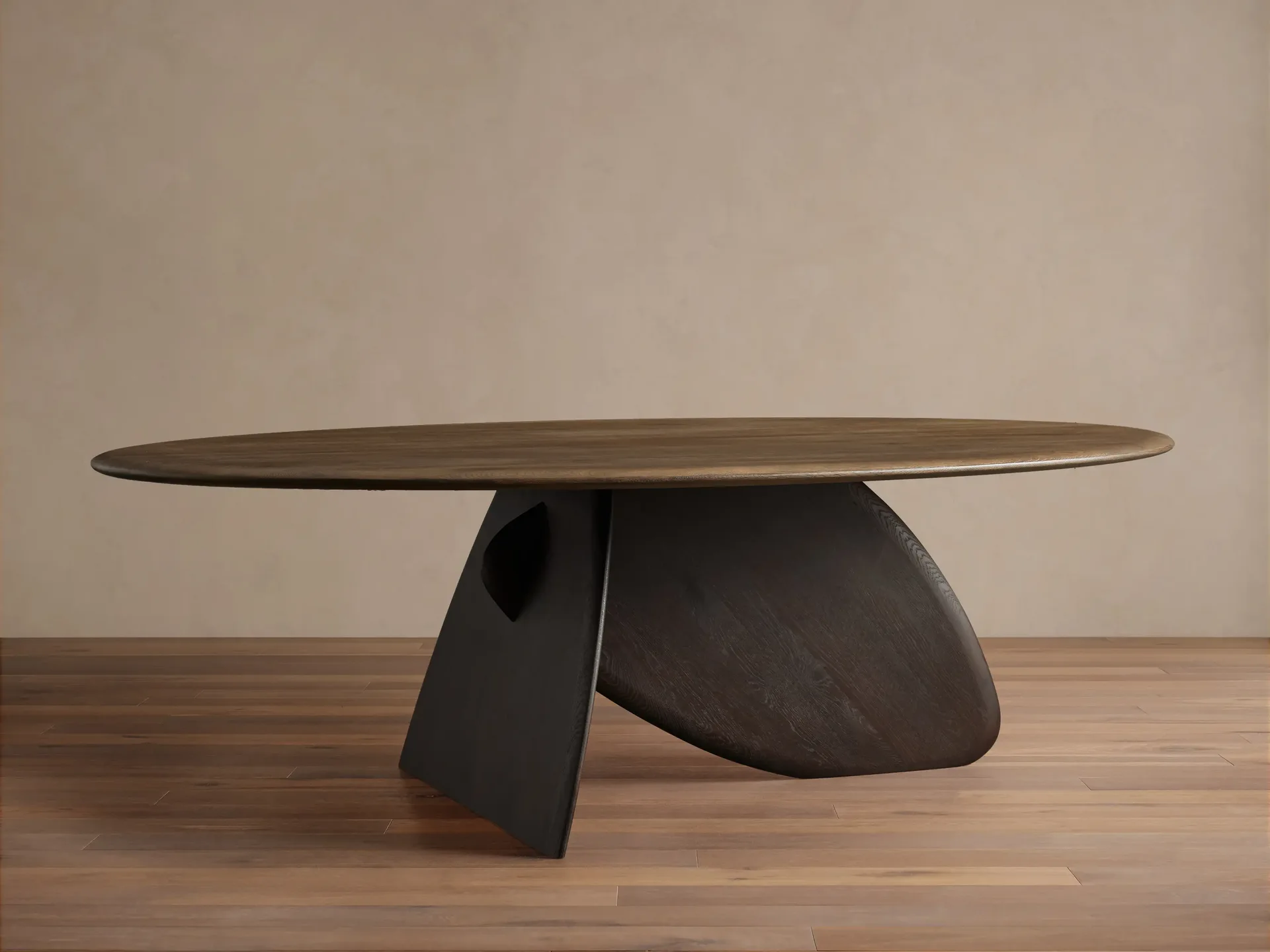 Pebble Oval Wood Dining Table