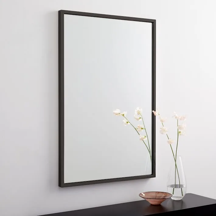 Rectangular Metal Framed Wall Mirror