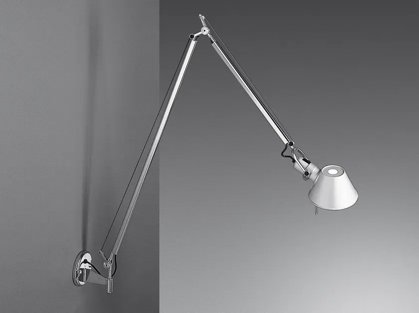 Polished Aluminum Swing Arm Wall Lamp