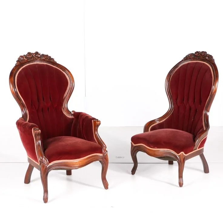 Victorian Velvet Armchair