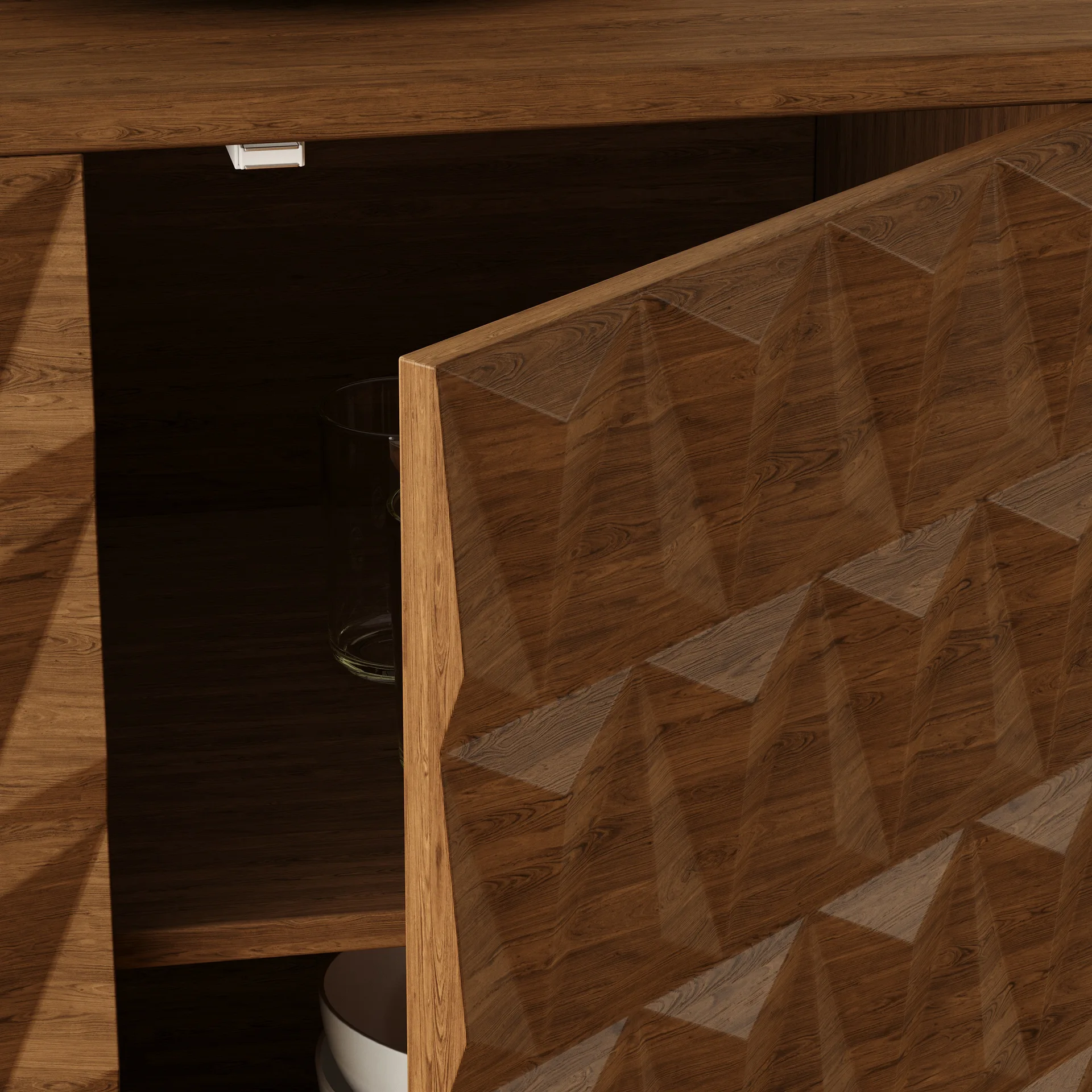 Walnut Wood Sideboard