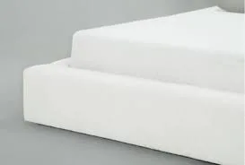 Cloud White Upholstered Platform Bed