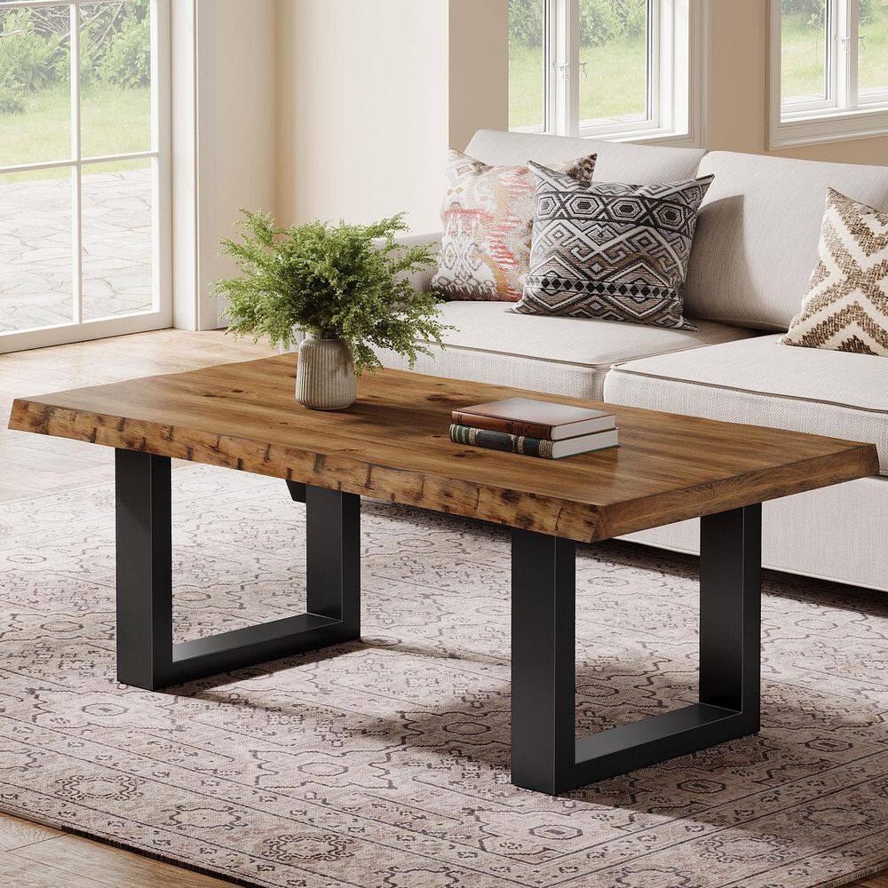 Inaayah Rectangular Wood and Metal Coffee Table