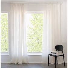 White Linen Curtain Panel
