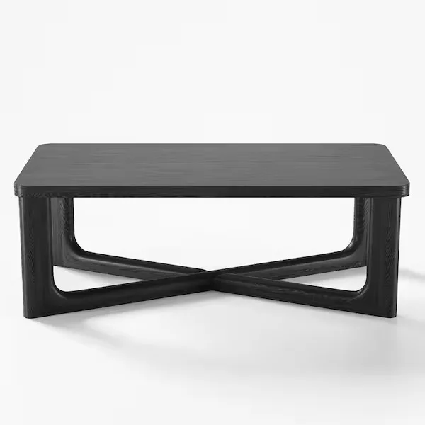 Dovelina Black Oak Rectangular Coffee Table