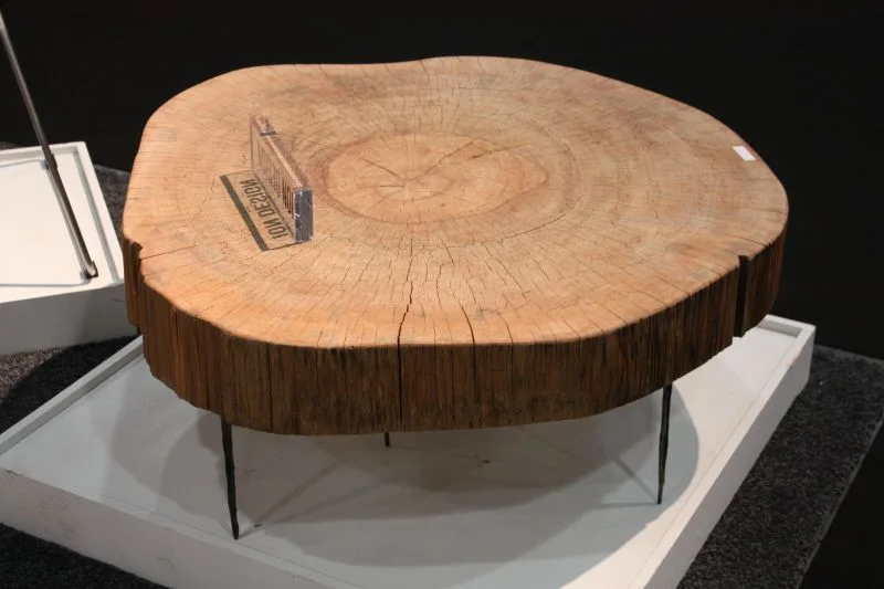 Round Live Edge Log Coffee Table