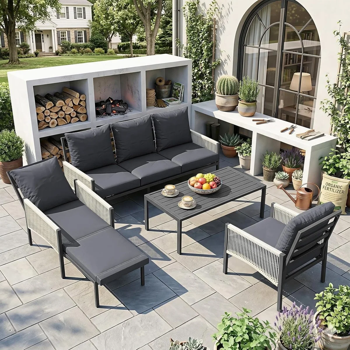 Modern Aluminum Outdoor Sectional Sofa