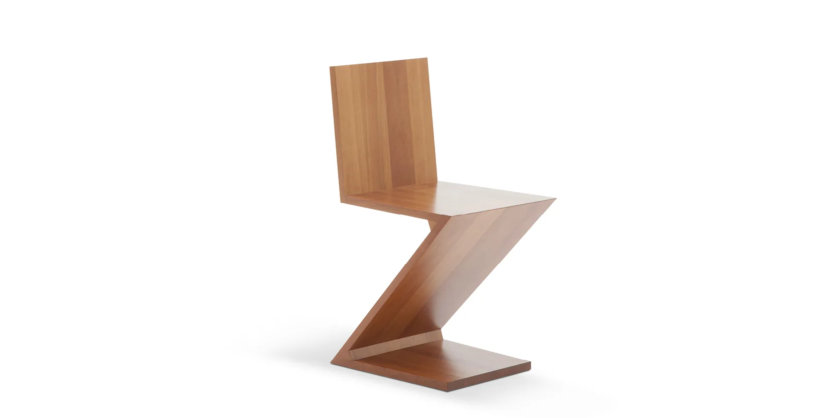 Natural Wood Zigzag Chair