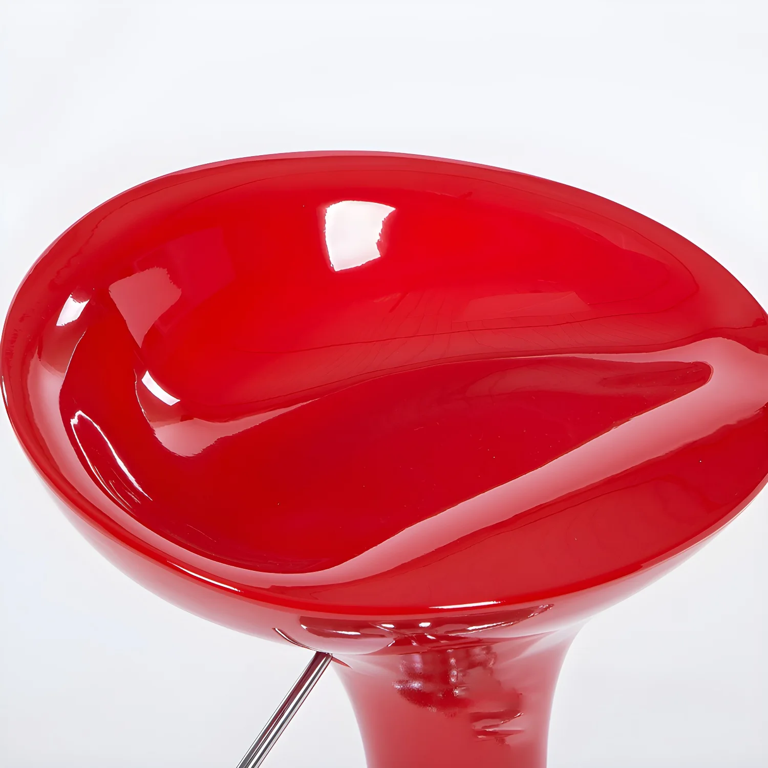 Red Glossy Modern Stool