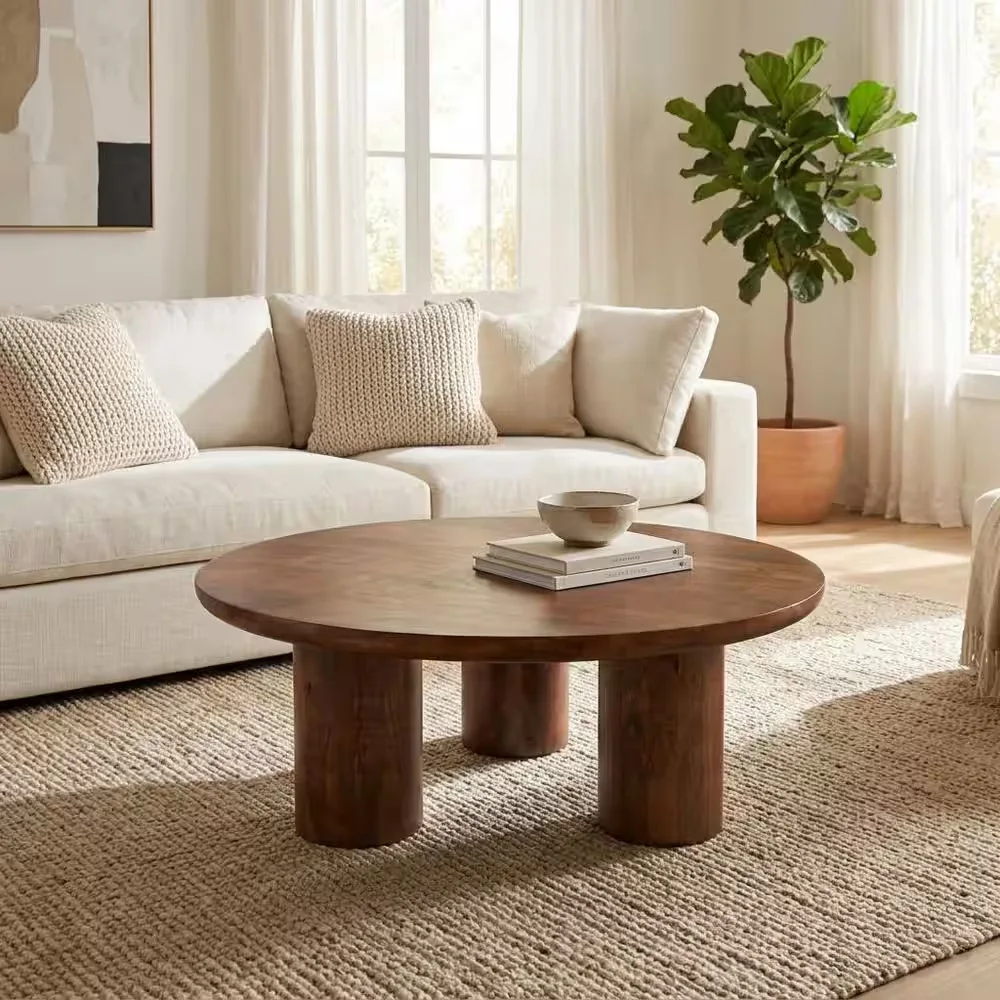 Round Wood Coffee Table