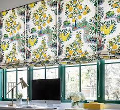 Schumacher Citrus Garden Roman Shade