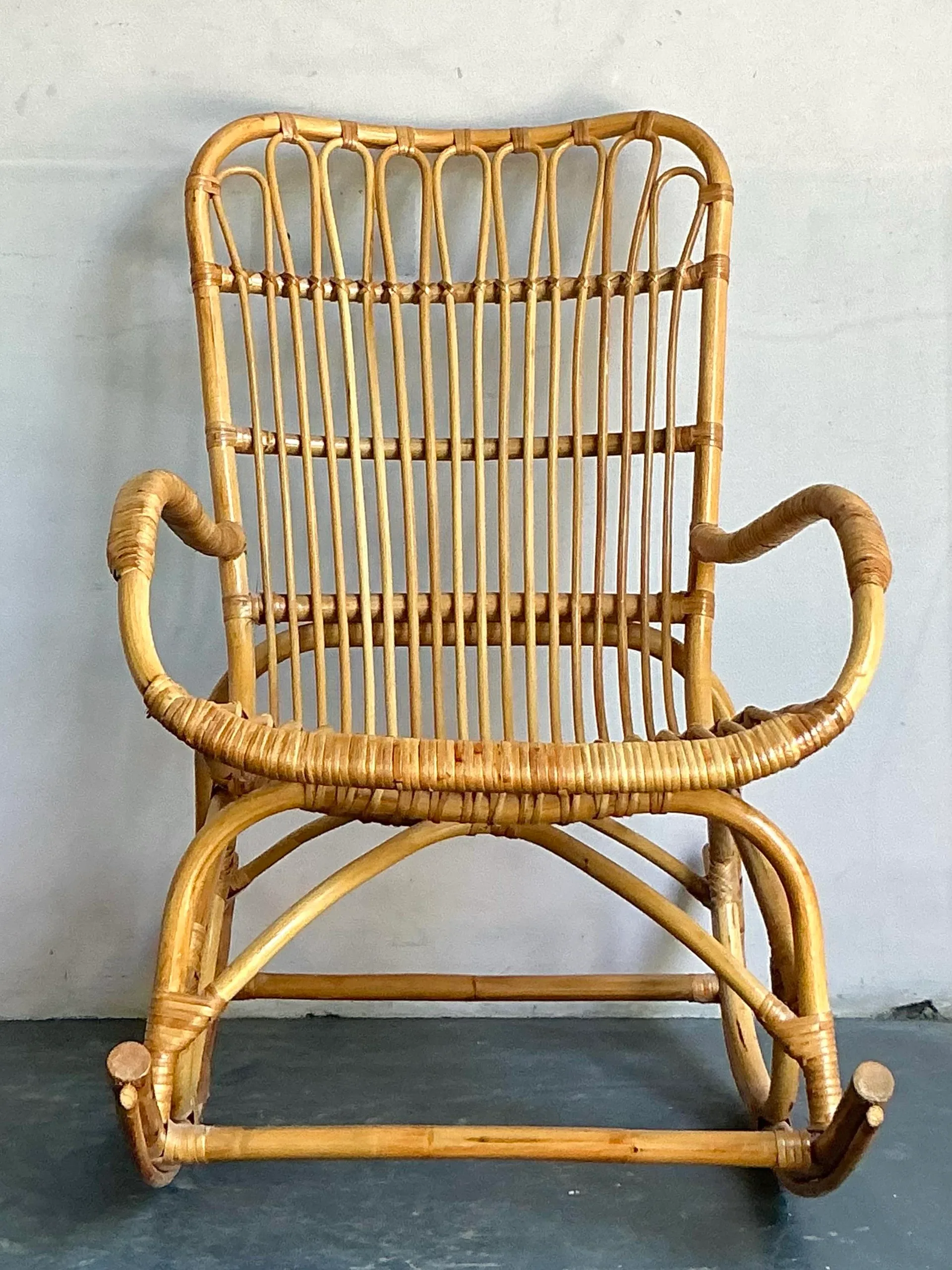Natural Rattan Rocking Chair