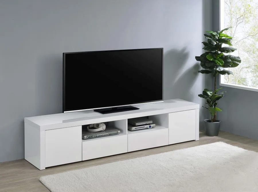 Castana Glossy White Media Console