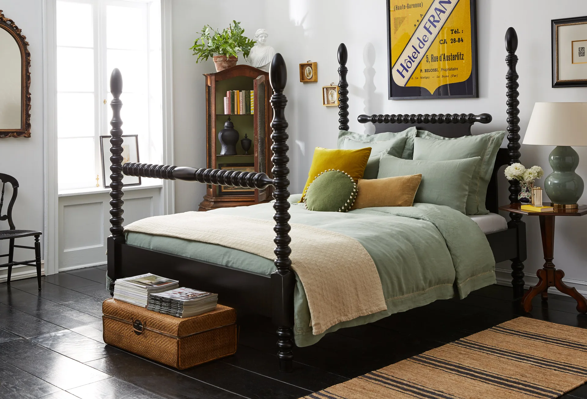 Black Four Poster Bed