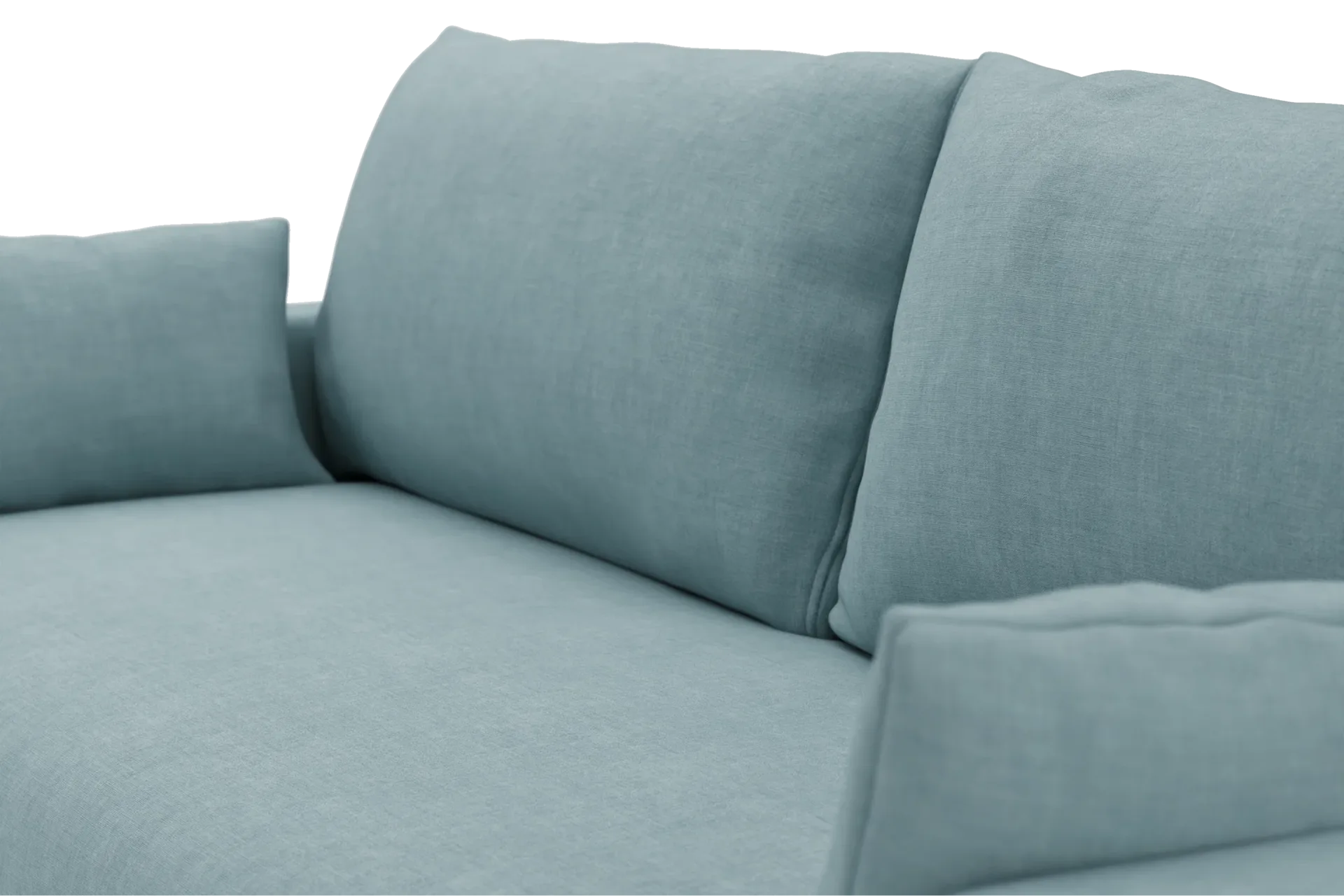 Blue Linen Upholstered Sofa