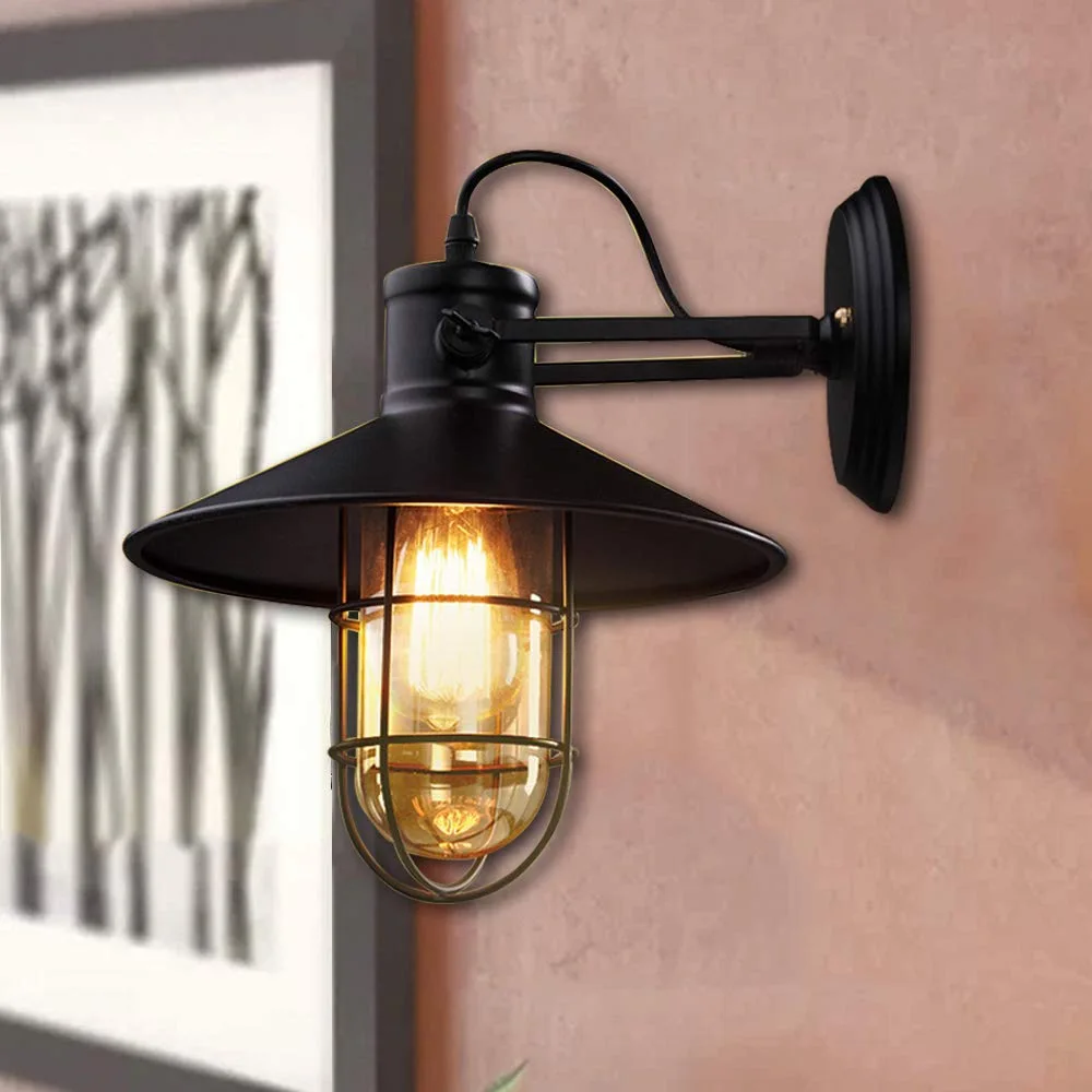 Matte Black Metal Wall Sconce