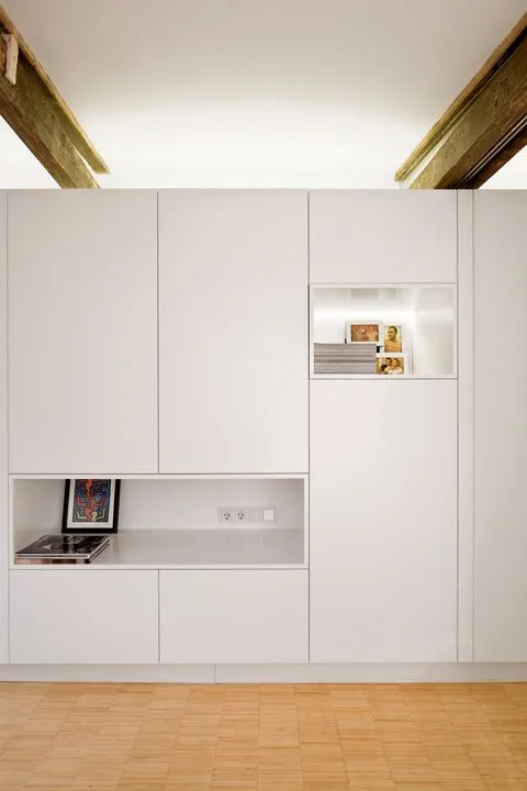 Minimalist Matte White Wall Cabinet