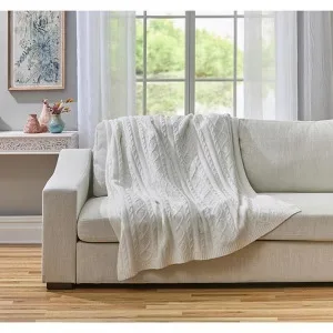BrylaneHome Cable Knit Blanket