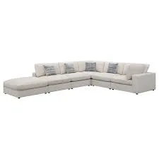 Serene Beige Fabric Modular Sectional Sofa