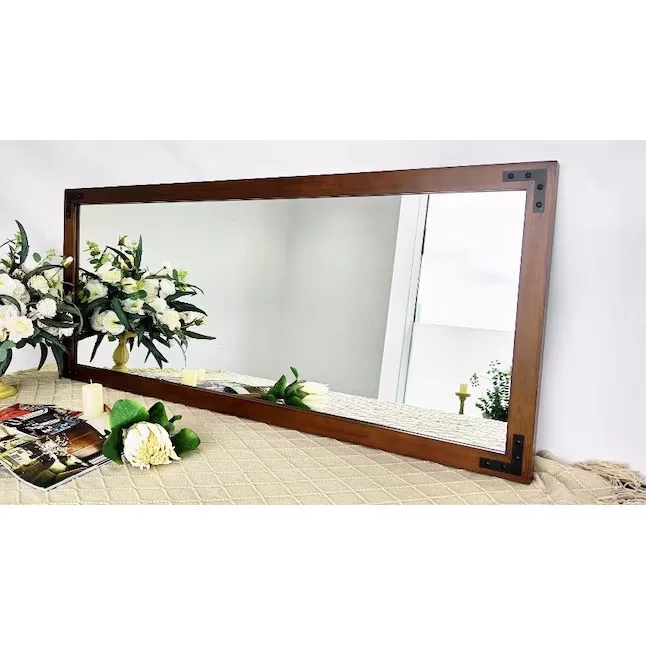 Keonjinn Rectangular Wood Horizontal Wall Mirror