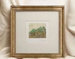Olive Grove Square Framed Wall Art
