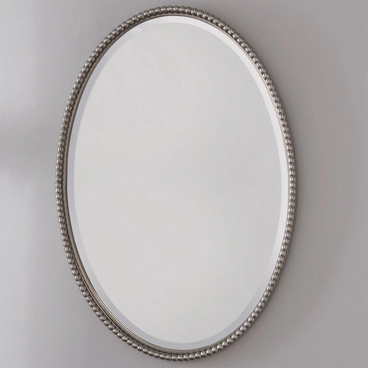 Beaded Oval Mirror