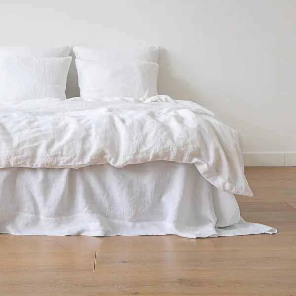White Linen Duvet Bedding Set