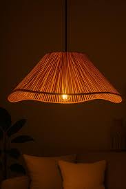 Woven Conical Pendant Light