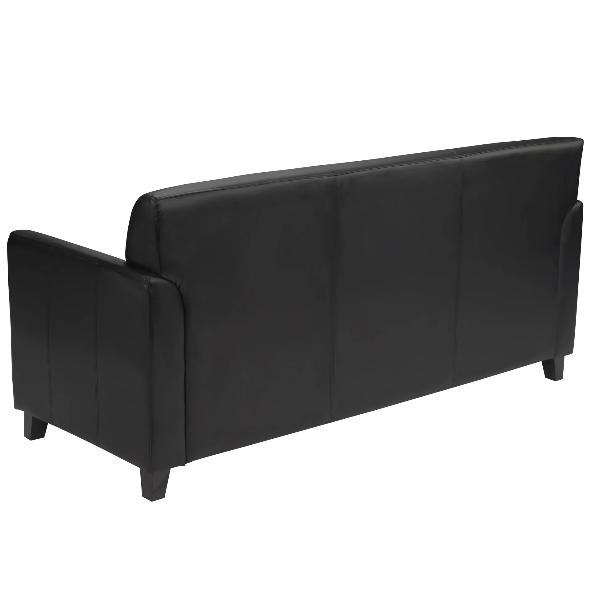 Modern Black Leather Sofa
