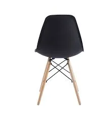 Black Molded Plastic Dining Chair