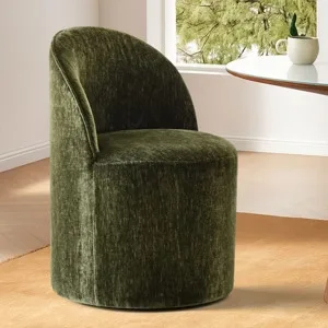 Modern Olive Green Upholstered Dining Chair