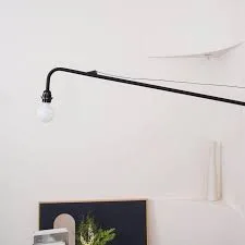 Potence Matte Black Swing Arm Wall Lamp