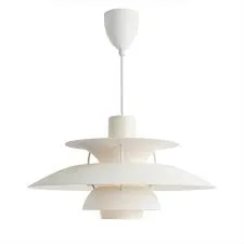 White Matte Metal Pendant Light