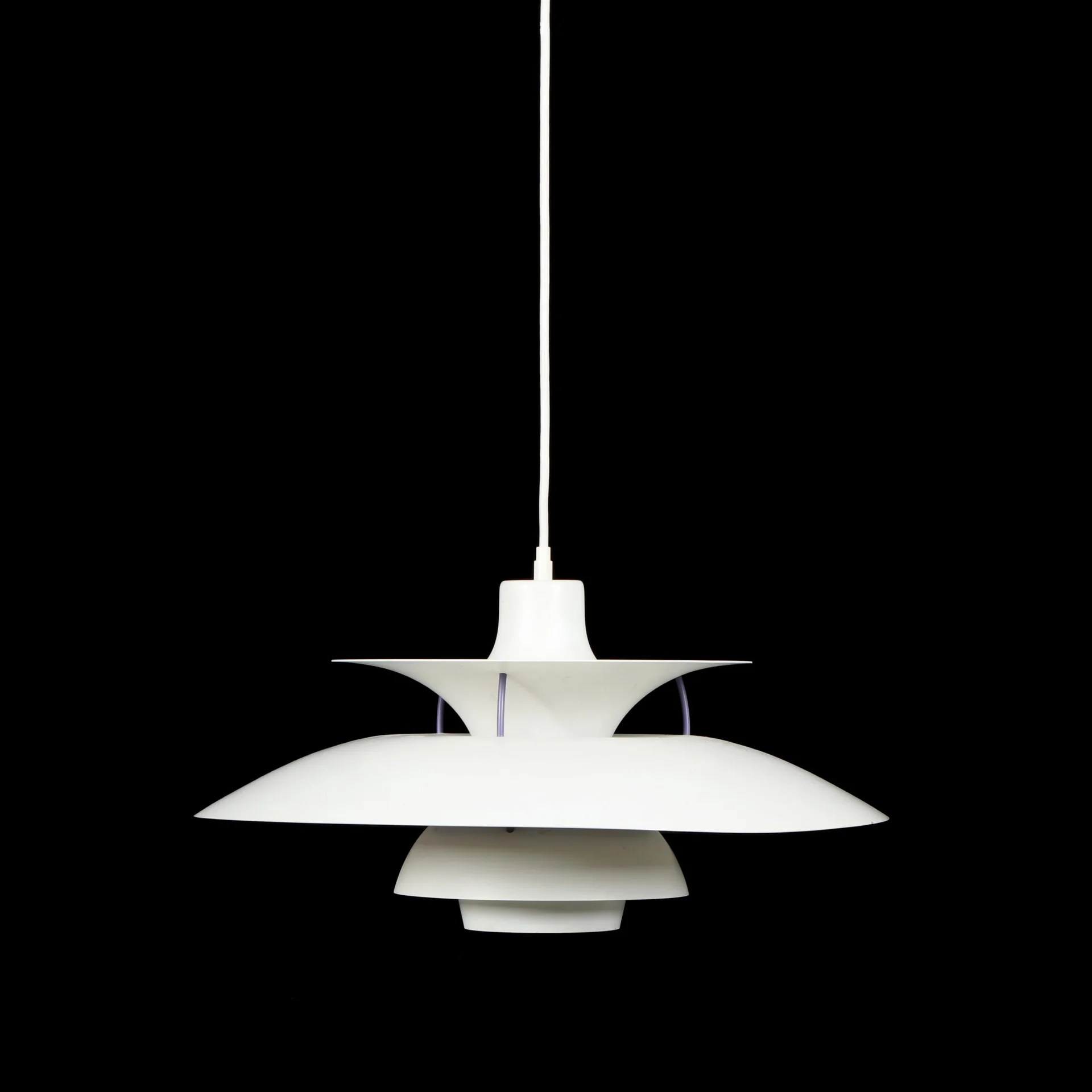 White Mid-Century Modern Pendant Light