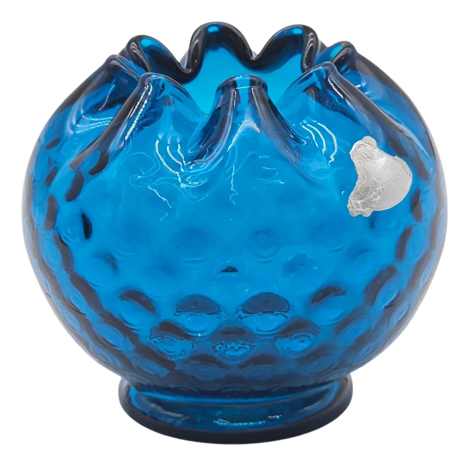 Fenton Jamestown Blue Glass Decorative Bowl