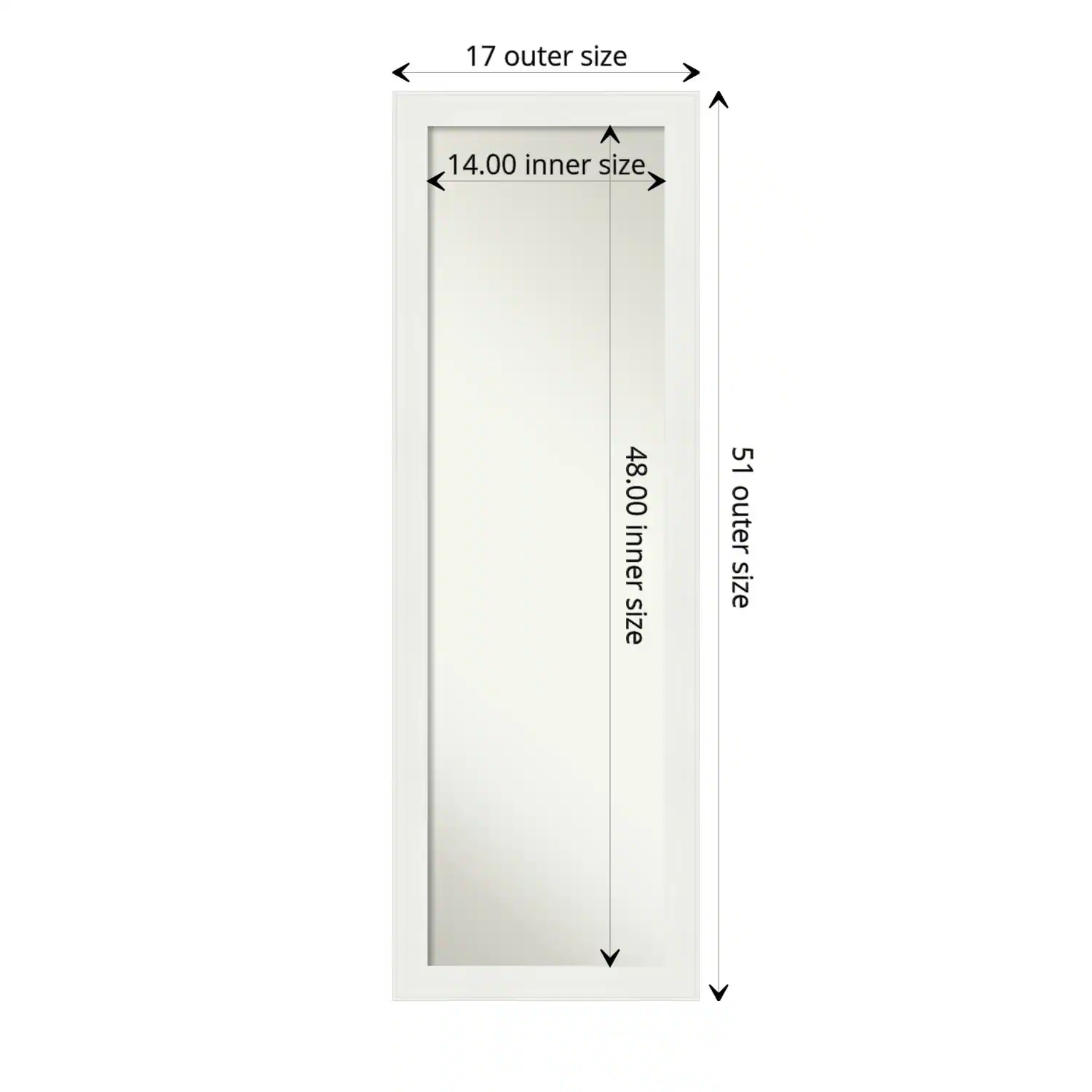 White Rectangular Full Length Mirror