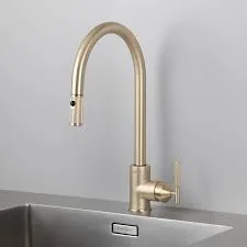 Buster + Punch Linear Brushed Brass Kitchen Faucet