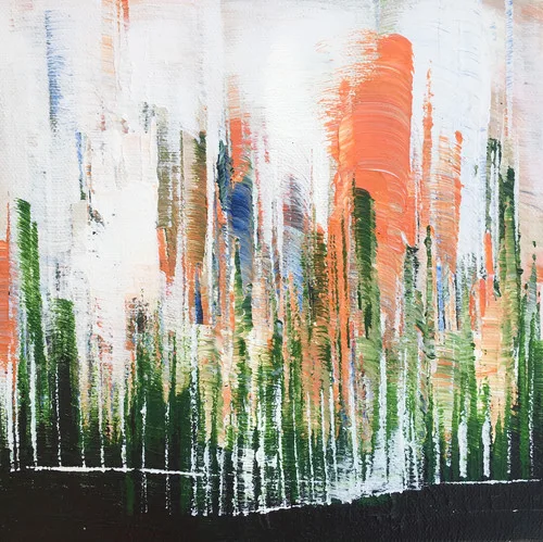 cityscape Abstract Square Wall Art