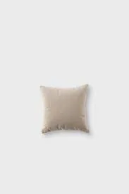 Solid Beige Square Throw Pillow