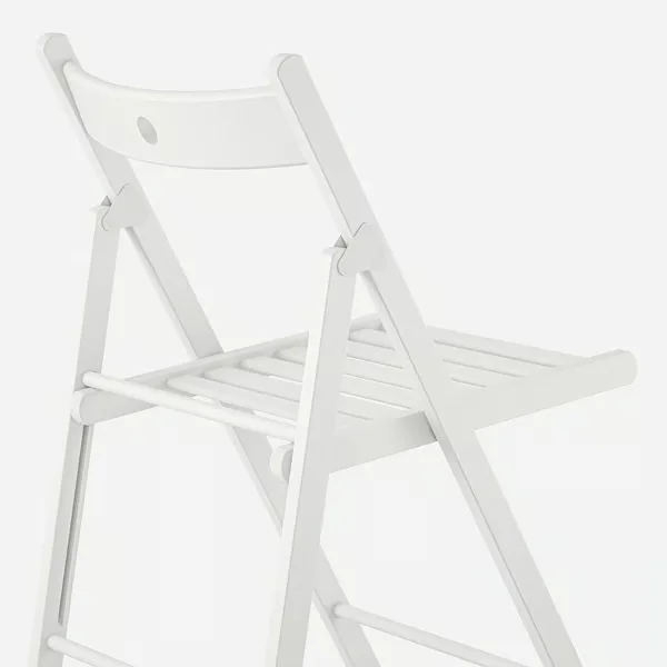White Wood Folding Chair